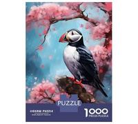 Rompecabezas De 1000 Piezas para Adultos Puffin Watercolor Rompecabezas para Adultos Juegos De Relajación Una Obra De Arte Regalos para Amigos Y Familiares 52x38cm/1000pcs