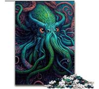 Rompecabezas de 1000 Piezas para Adultos, Pulpo de Madera, Ideal para diversión Familiar, relajación y Regalos navideños, 50x75cm, Fiesta de cumpleaños para Hombres y Mujeres