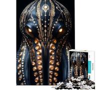 Rompecabezas de 1000 Piezas para Adultos Pulpo Dorado Arte Animal Juguetes de Bricolaje decoración de Pared cumpleaños y Navidad (tamaño 38x52cm)