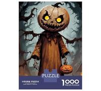 Rompecabezas De 1000 Piezas para Adultos Pumpkin Man Halloween Art Rompecabezas para Adultos Juego De Ingenio Decoración Perfecta Regalos De Cumpleaños Y Únicos 38x26cm/1000pcs
