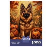 Rompecabezas De 1000 Piezas para Adultos Pumpkin Patch Pup Rompecabezas para Adultos Juguetes Antiestrés Desafío Difícil para Cumpleaños, Navidad 38x26cm/1000pcs