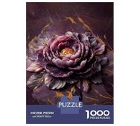 Rompecabezas De 1000 Piezas para Adultos Purple and Gold Floral Elegance Rompecabezas para Adolescentes Juguete Decoración De Pared Alivio del Estrés 70x50cm/1000pcs