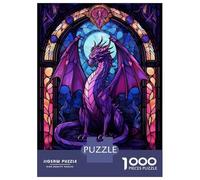 Rompecabezas De 1000 Piezas para Adultos Purple Drakonar Dragon Rompecabezas para Adultos Juguetes Antiestrés Patrón De Montaje Oferta como Regalo para Toda La Familia 70x50cm/1000pcs