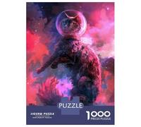 Rompecabezas De 1000 Piezas para Adultos Purple Space Cat Rompecabezas para Adultos Juegos Familiares para La Diversión Familiar Regalo De Cumpleaños, Regalos, 38x26cm/1000pcs