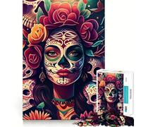Rompecabezas de 1000 Piezas para Adultos Que celebra la Vida y la Muerte Arte de Corte Exacto Juguete de estimulación cognitiva Juego para Relajarse (38x26cm)
