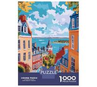 Rompecabezas De 1000 Piezas para Adultos Quebec City Landscape Rompecabezas para Adultos Juegos De Relajación Regalos para Mujeres Desafío Educativo 70x50cm/1000pcs