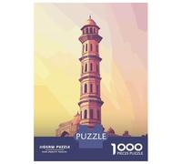 Rompecabezas De 1000 Piezas para Adultos Qutub Minar, India Rompecabezas para Adultos Juego Práctico Pero Divertido Y Humorístico Interacción Entre Padres E Hijos 52x38cm/1000pcs