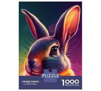 Rompecabezas De 1000 Piezas para Adultos Rabbit Colorful Rompecabezas para Adultos Juegos De Relajación Regalos para Mujeres Desafío Educativo 52x38cm/1000pcs