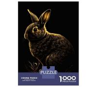 Rompecabezas De 1000 Piezas para Adultos Rabbit Gold Black Rompecabezas para Adultos Juguete Decoración De Pared Regalos para Mujeres para Cumpleaños, Navidad 38x26cm/1000pcs