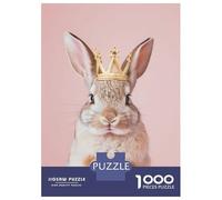 Rompecabezas De 1000 Piezas para Adultos Rabbit Pastel Crown Rompecabezas para Adultos Juegos De Relajación Desafío Difícil Ayuda A Ejercitar El Cerebro 70x50cm/1000pcs