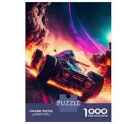 Rompecabezas De 1000 Piezas para Adultos Race Car In Space Flames Rompecabezas para Adultos Juego Práctico Decoración del Hogar Regalos De Cumpleaños Y Únicos 52x38cm/1000pcs