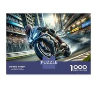 Rompecabezas De 1000 Piezas para Adultos Racing Motorcycle Speed Rompecabezas para Adultos Juegos De Relajación Desafío Difícil Ayuda A Ejercitar El Cerebro 38x26cm/1000pcs
