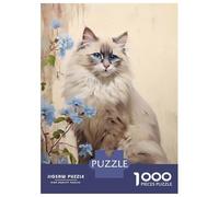 Rompecabezas De 1000 Piezas para Adultos Ragdoll Cat Portrait Rompecabezas para Adultos Juegos Divertidos Análisis Y Lógica Regalos para Amigos Y Familiares 70x50cm/1000pcs