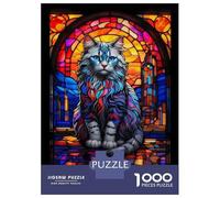 Rompecabezas De 1000 Piezas para Adultos Ragdoll Cat Rompecabezas para Adultos Juguetes Antiestrés Vacaciones En Casa Matar El Tiempo Desafiante De Completar 52x38cm/1000pcs