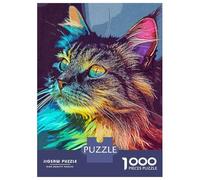 Rompecabezas De 1000 Piezas para Adultos Rainbow Cat Rompecabezas para Adultos Juegos Familiares para La Diversión Familiar Regalo De Cumpleaños, Regalos, 52x38cm/1000pcs