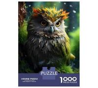 Rompecabezas De 1000 Piezas para Adultos Rainbow Feathered Owl Rompecabezas para Adultos Juguetes Antiestrés para La Diversión Familiar Actividades Divertidas En Casa 52x38cm/1000pcs
