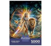 Rompecabezas De 1000 Piezas para Adultos Rainbow Light Warrior Rompecabezas para Adultos Juegos Relajantes Regalos para Mujeres Desafiantes para Completar 38x26cm/1000pcs