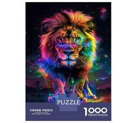 Rompecabezas De 1000 Piezas para Adultos Rainbow Lion Fantasy Art Print Rompecabezas para Adultos Juego Familiar Análisis Y Lógica Difícil Y Desafiante 52x38cm/1000pcs
