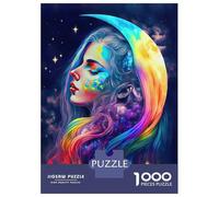Rompecabezas De 1000 Piezas para Adultos Rainbow Moon Goddess Rompecabezas para Adultos Juegos Divertidos Análisis Y Lógica Regalos para Amigos Y Familiares 52x38cm/1000pcs