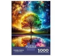 Rompecabezas De 1000 Piezas para Adultos Rainbow Tree Cosmic Rompecabezas para Adultos Juegos Familiares Patrón De Montaje 70x50cm/1000pcs