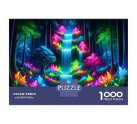 Rompecabezas De 1000 Piezas para Adultos Rainbow Waterfall Forest Rompecabezas para Adultos Juegos Divertidos Pero Divertidos Y Humorísticos Desafiantes De Completar 38x26cm/1000pcs