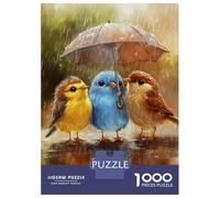 Rompecabezas De 1000 Piezas para Adultos Rainy Day Birds -1 Rompecabezas para Adultos Juguetes Antiestrés Desafío Difícil para Cumpleaños, Navidad 38x26cm/1000pcs
