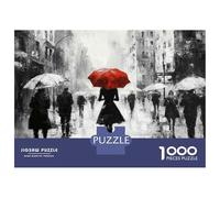 Rompecabezas De 1000 Piezas para Adultos Rainy Day Cityscape Art Print Rompecabezas para Adultos Juegos De Relajación Regalo De Cumpleaños Interacción Entre Padres E Hijos 38x26cm/1000pcs
