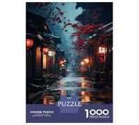 Rompecabezas De 1000 Piezas para Adultos Rainy Night in Kyoto Rompecabezas para Adultos Juguetes Antiestrés para La Diversión Familiar Actividades Divertidas En Casa 52x38cm/1000pcs