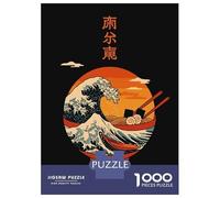 Rompecabezas De 1000 Piezas para Adultos Ramen Wave Japanese Art Rompecabezas para Adolescentes Juguetes De Bricolaje Que Mejoran La Memoria Regalos De Cumpleaños Y Únicos 52x38cm/1000pcs