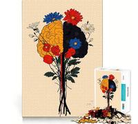 Rompecabezas de 1000 Piezas para Adultos,Ramo de Flores,Corte sin Costuras,Juego de resolución de Problemas,Juguete Casual,Escena navideña (50x75cm)