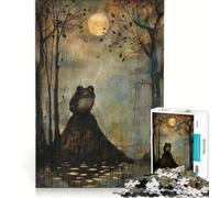 Rompecabezas de 1000 Piezas para Adultos: Rana Oscura, Juego Familiar, interacción Entre Padres e Hijos, cumpleaños y Navidad 38x52cm