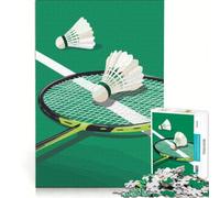 Rompecabezas de 1000 Piezas para Adultos: Raqueta de bádminton y Volantes, Juegos educativos, Actividades Divertidas para Hacer en casa, Lista de Deseos con Papá Noel 38x52cm