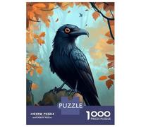 Rompecabezas De 1000 Piezas para Adultos Raven in Autumn Forest Rompecabezas Práctico Juego Decoración del Hogar Cumpleaños Y Navidad 38x26cm/1000pcs