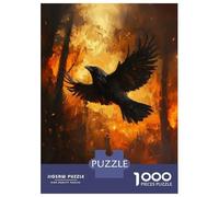 Rompecabezas De 1000 Piezas para Adultos Raven in Fire Painting Rompecabezas para Adultos Juguetes De Bricolaje Análisis Y Lógica Regalos De Cumpleaños Y Únicos 70x50cm/1000pcs