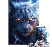 Rompecabezas de 1000 Piezas para Adultos Rayo Lince Ojo Brillante Juego de ingenio Juguetes educativos Regalo de cumpleaños Análisis y lógica (Tamaño 75x50cm)