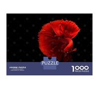 Rompecabezas De 1000 Piezas para Adultos Red Betta Fish Rompecabezas para Adolescentes Juego Familiar Desafío Difícil Gran Regalo para Jugar 52x38cm/1000pcs