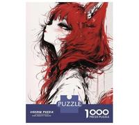 Rompecabezas De 1000 Piezas para Adultos Red Fox Girl Anime Illustration Rompecabezas Práctico Juego Decoración del Hogar Cumpleaños Y Navidad 52x38cm/1000pcs