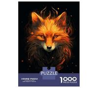 Rompecabezas De 1000 Piezas para Adultos Red Fox Mysterious Rompecabezas para Adultos Juego Familiar Decoración De Pared Desafiante De Completar 52x38cm/1000pcs