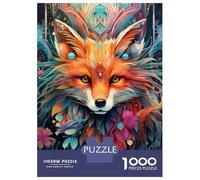 Rompecabezas De 1000 Piezas para Adultos Red Fox Potrait Abstract Rompecabezas para Adultos Juguetes Antiestrés Decoración Perfecta Cumpleaños Y Navidad 70x50cm/1000pcs