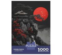 Rompecabezas De 1000 Piezas para Adultos Red Moon Japan Ink Rompecabezas para Adultos Juguetes DIY Regalos para Mujeres Cumpleaños Y Navidad 70x50cm/1000pcs