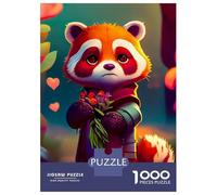 Rompecabezas De 1000 Piezas para Adultos Red Panda Rompecabezas para Adultos Juegos Divertidos Decoración del Hogar Cumpleaños Y Navidad 52x38cm/1000pcs