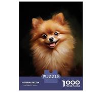 Rompecabezas De 1000 Piezas para Adultos Red Pomeranian Dog Rompecabezas para Adultos Juegos Divertidos Análisis Y Lógica Regalos para Amigos Y Familiares 38x26cm/1000pcs