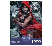 Rompecabezas De 1000 Piezas para Adultos Red Riding Hood Art Print Rompecabezas para Adultos Análisis Práctico del Juego Y Lógica Interacción Entre Padres E Hijos 38x26cm/1000pcs