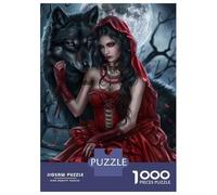 Rompecabezas De 1000 Piezas para Adultos Red Riding Hood Dress Rompecabezas para Adultos Juego De Ingenio Corte De Precisión Desafiante De Completar 38x26cm/1000pcs