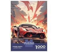 Rompecabezas De 1000 Piezas para Adultos Red Sports Car with Splash Rompecabezas para Adultos Juegos Relajantes Regalo De Cumpleaños Regalos Y Cumpleaños Únicos 52x38cm/1000pcs