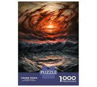 Rompecabezas De 1000 Piezas para Adultos Red Sunset and Sea Rompecabezas para Adultos Juego De Ingenio Pero Divertido Y Humorístico 70x50cm/1000pcs