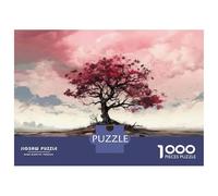 Rompecabezas De 1000 Piezas para Adultos Red Tree Fantasy Landscape Rompecabezas para Adultos Juguetes Antiestrés Pero Divertido Y Humorístico 52x38cm/1000pcs