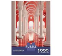 Rompecabezas De 1000 Piezas para Adultos Red Water Reflections Architecture Rompecabezas para Adultos Juegos Divertidos Pero Divertidos Y Humorísticos Cumpleaños 38x26cm/1000pcs