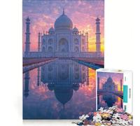 Rompecabezas de 1000 Piezas para Adultos Reflejo del Taj Mahal Juguete Educativo para Entrenar la Mente y Las Manos Regalo Ideal para Navidad y cumpleaños 38x26cm