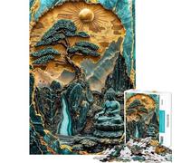 Rompecabezas de 1000 Piezas para Adultos Reflejo Divino Rompecabezas Kintsugi para Adolescentes Vacaciones en casa Matar el Tiempo Ayuda a ejercitar el Cerebro cumpleaños 38x26cm
